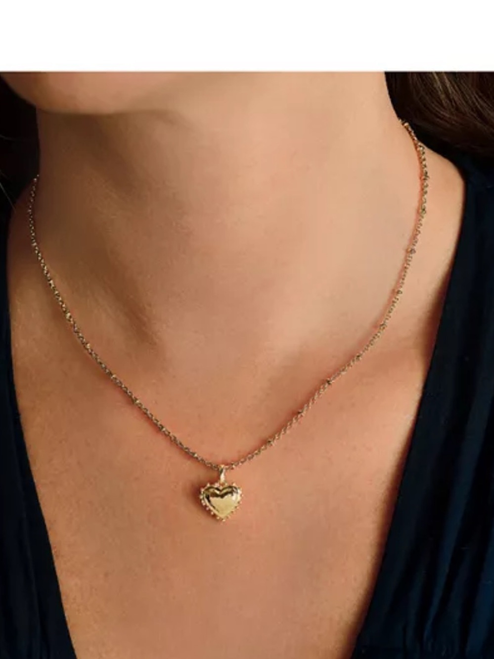 Anabel Aram Small Heart Locket Pendant Necklace, 16"-17"